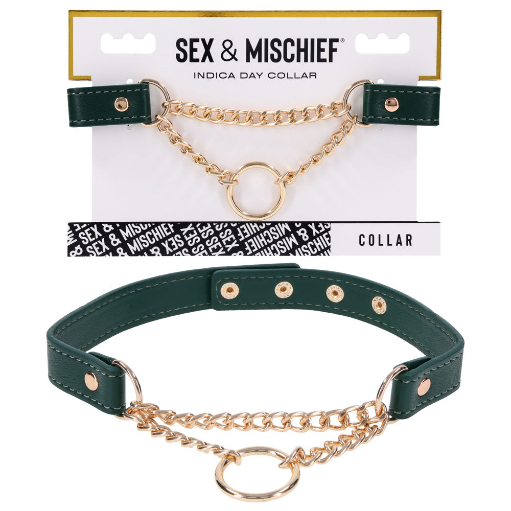 Sportsheets Sex & Mischief Indica Day Collar Green / Gold