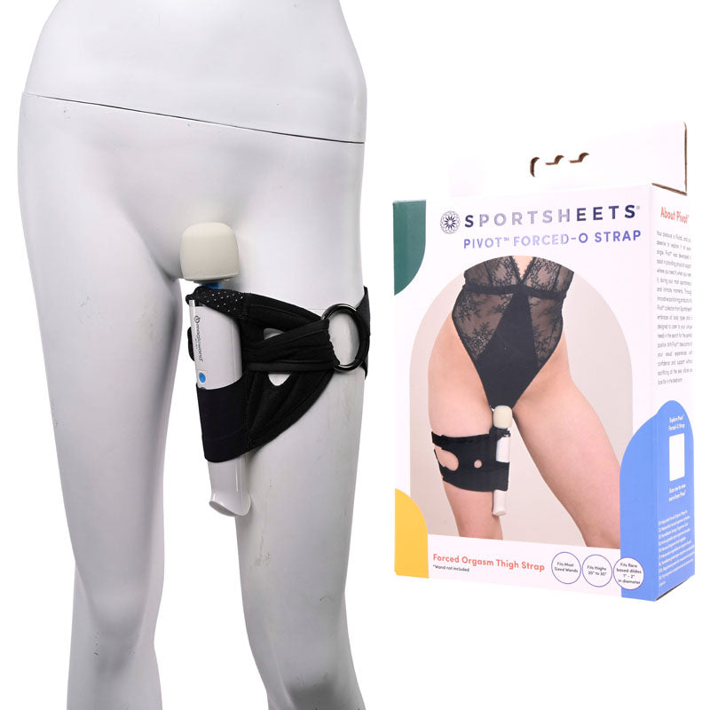 Pivot 2 in 1 Forced O Strap Thigh Harness For Massagers Sportsheets