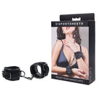 SPORTSHEETS Velvet Noir Handcuffs Adjustable Cuff Restraints Black Sportsheets