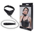 SPORTSHEETS Velvet Noir Collar & Leash Black Sportsheets