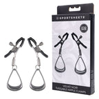 SPORTSHEETS Velvet Noir Tuggable Nipple Clamps Adjustable Nipple Restraints