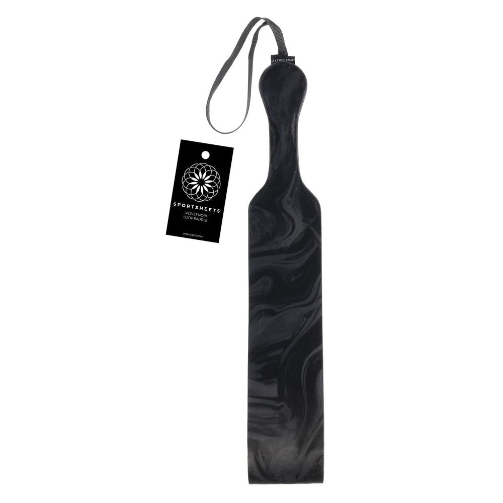 SPORTSHEETS Velvet Noir Loop Paddle Paddle 42cm Black Sportsheets
