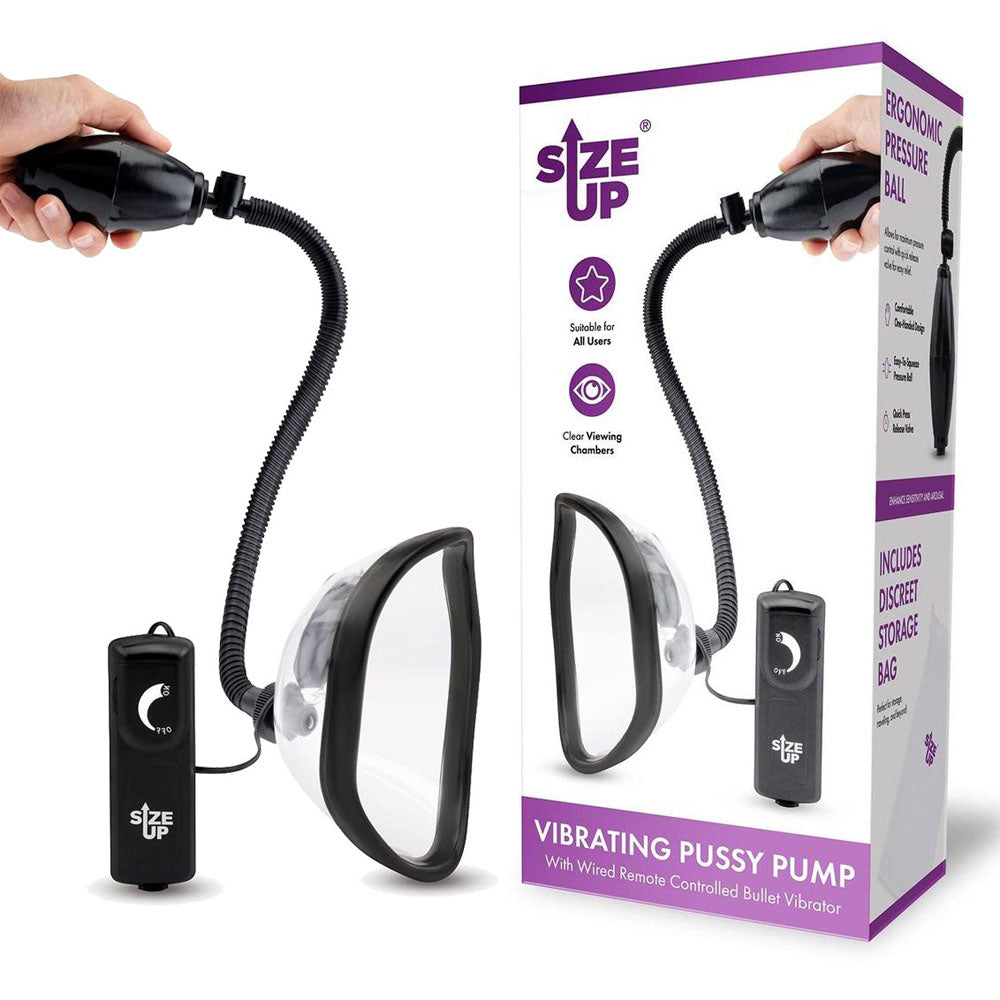 XGEN Products Size Up Vibrating Pussy Pump Clear