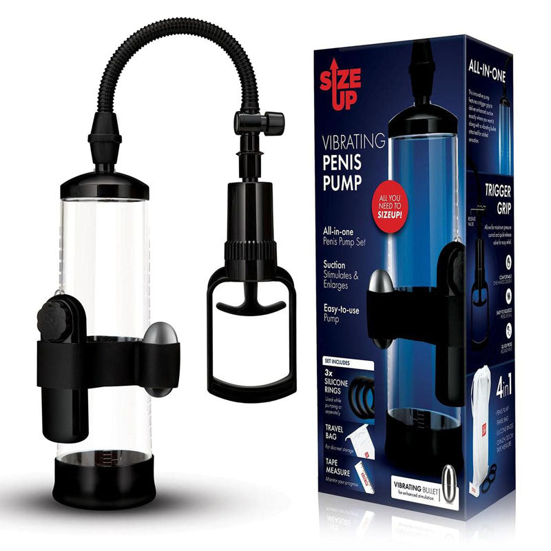 Xgen Products Size Up Vibrating Trigger Penis Pump Clear Xgen Products