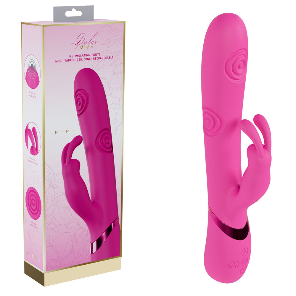 Shots Toys VIVE Mimi USB Rechargeable Vibrating & Tapping Rabbit Vibrator Shots Toys