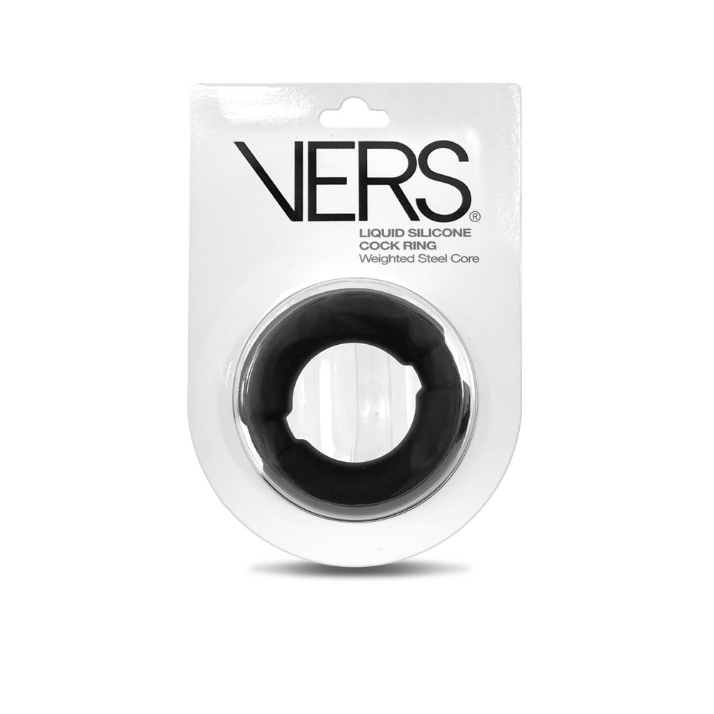 C1 Releasing VERS Liquid Silicone Weighted Cock Ring With Steel Core