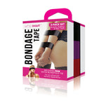 WhipSmart Coloured Bondage Tape With Satin Blindfold Set of 3 WhipSmart