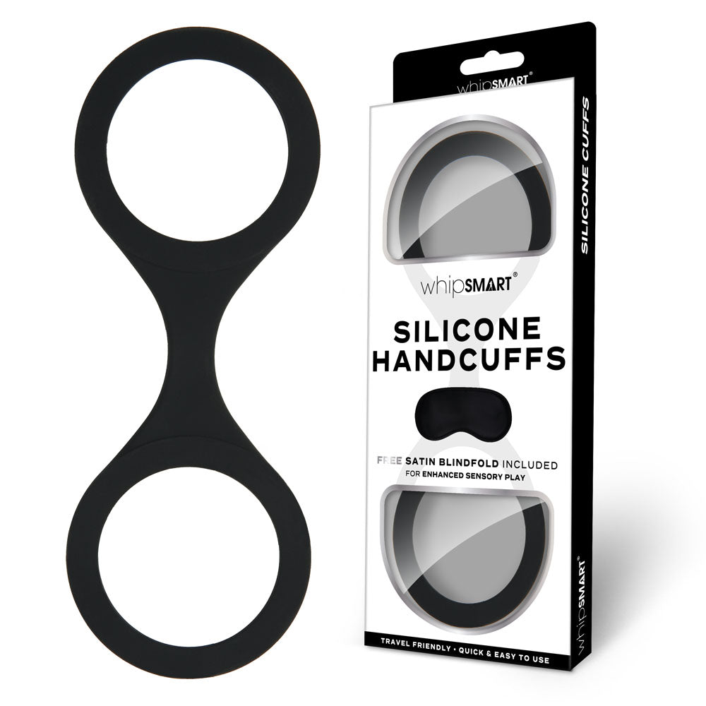 WhipSmart Silicone Handcuffs Restraint With Bonus Blindfold