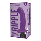 WhipSmart Ripple Rechargeable Vibrating Dildo With Wireless Remote 6 Inch Purple WhipSmart