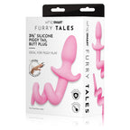 WhipSmart Furry Tales Silicone Butt Plug With Pig Tail WhipSmart