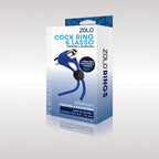Zolo Rechargeable Cock Ring & Lasso USB Rechargeable Adjustable Cock Ring Blue Zolo