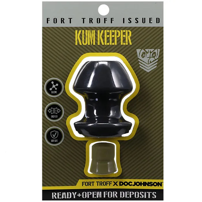 Doc Johnson Fort Troff Kum Keeper Hollow Butt Plug With Removeable Stopper Black Doc Johnson