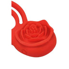 Adam & Eve VIBRATING ROSE DOUBLE ENHANCER USB Rechargeable Cock & Balls Ring With Remote - LOVVA