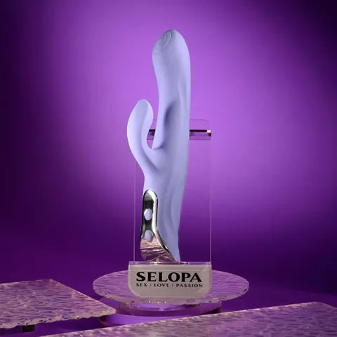 Selopa Evolved LAVENDER LOVE USB Rechargeable Rabbit Vibrator 23.3cm Purple