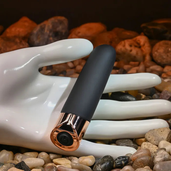 Gender X THE GOLD STANDARD USB Rechargeable Bullet Vibrator Black / Rose Gold Gender X