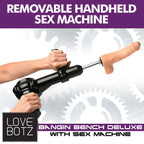 XR Brands LoveBotz Bangin Sex Bench With Mains Powered Sex Machine Black XR Brands