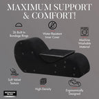 Bedroom Bliss Bondage Love Couch Sex Furniture Black XR Brands