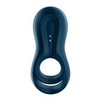 Satisfyer Epic Duo USB Rechargeable Cock & Balls Ring With App Control Navy Blue Satisfyer
