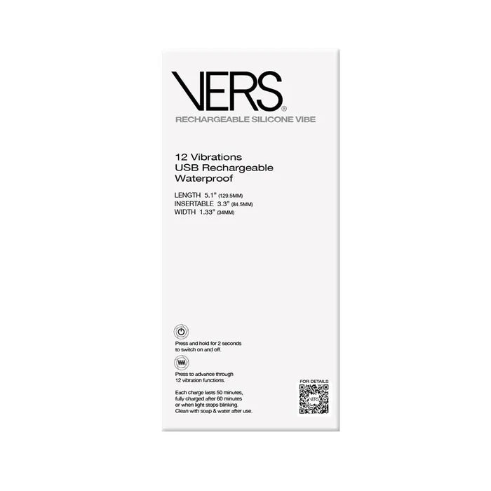 C1 Releasing VERS Rechargeable Silicone P Spot Vibe USB Rechargeable Prostate Massager C1 Releasing