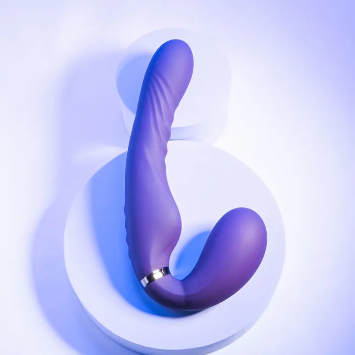 Evolved SHARE THE LOVE - Purple 22.9 cm USB Rechargeable Inflatable Strapless Strap-On Evolved