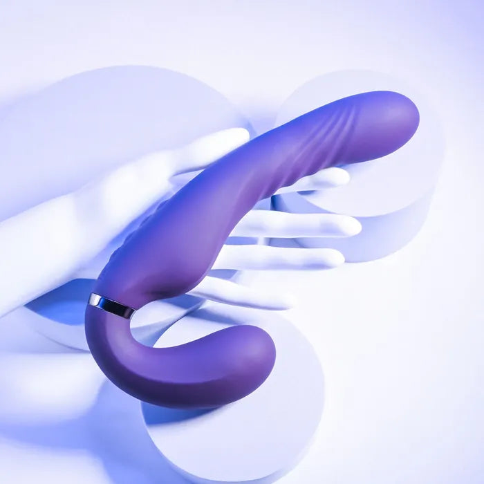 Evolved SHARE THE LOVE - Purple 22.9 cm USB Rechargeable Inflatable Strapless Strap-On Evolved