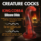 XR Brands Creature Cocks King Cobra Silicone Fantasy Dildo 21.4cm Red XR Brands