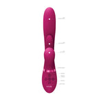 Shots Toys VIVE Ena USB Rechargeable Thrusting Vibrator With Air Wave Stimulator Shots Toys