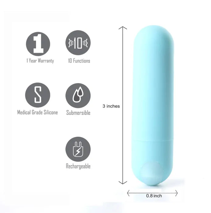 Maia Jessi USB Rechargeable Bullet Vibrator 7.6cm