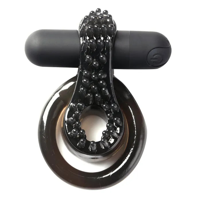 Maia Jagger USB Rechargeable Vibrating Cock & Ball Ring Black Maia Toys