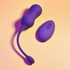 Playboy Pleasure DOUBLE TIME USB Rechargeable Vibrating Kegel Balls Purple Playboy Pleasure