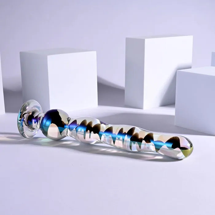 Playboy Pleasure JEWELS WAND Glass Dildo 20.3cm Clear Playboy Pleasure