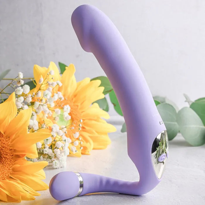 Gender X ORGASMIC ORCHID - Lilac 19 cm USB Rechargeable Strapless-Strap-On Gender X