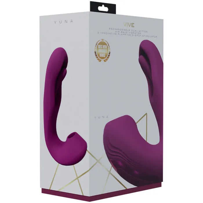 Shots Toys VIVE Yuna USB Rechargeable Flapping Vibrator With Air Pulsation Shots Toys