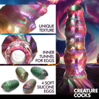 XR Brands Creature Cocks Larva Silicone Fantasy Dildo With Eggs 22.9cm XR Brands
