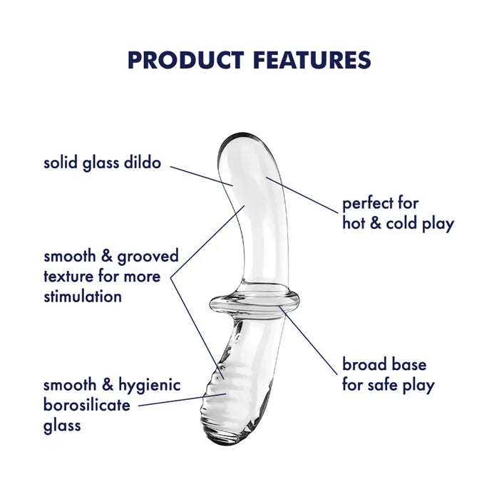 Satisfyer Double Crystal Glass Double Ended Dildo Clear Satisfyer