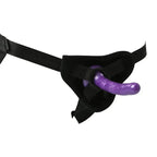Sex & Mischief Strap-On & Silicone Dildo Kit - Black/Purple Adjustable Strap-On Sportsheets