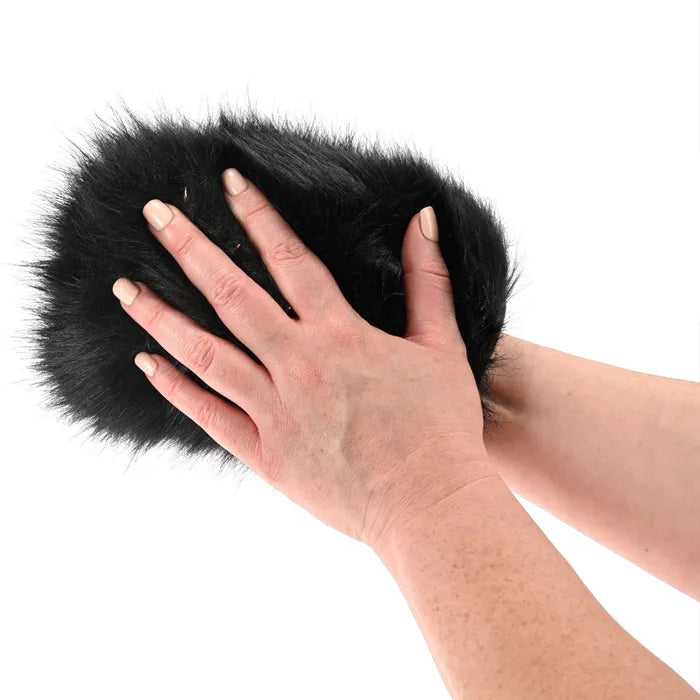 SPORTSHEETS Spiked Sensory Mitt Furry Mitt With Spikes Black Sportsheets