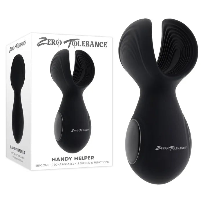 Zero Tolerance HANDY HELPER USB Rechargeable Vibrating Stroker Black Zero Tolerance