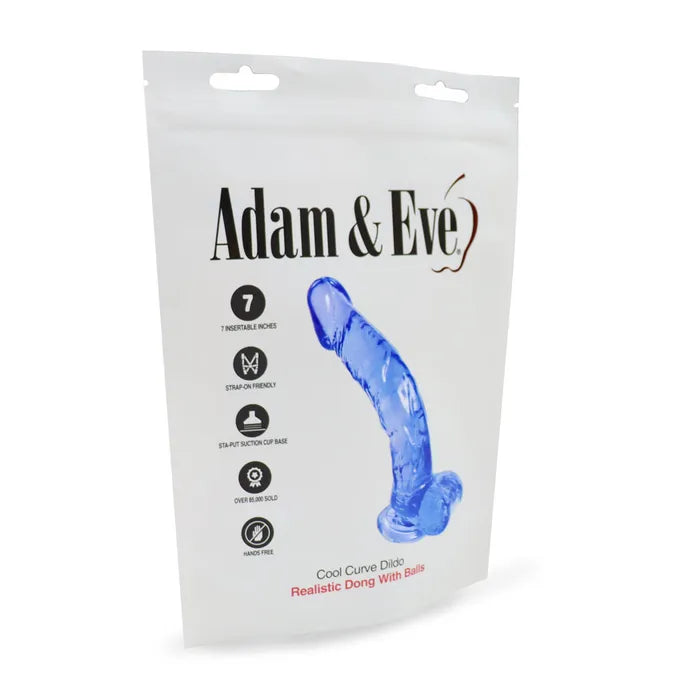 Adam & Eve Cool Curve Jelly Dong 21.6cm Clear Adam & Eve