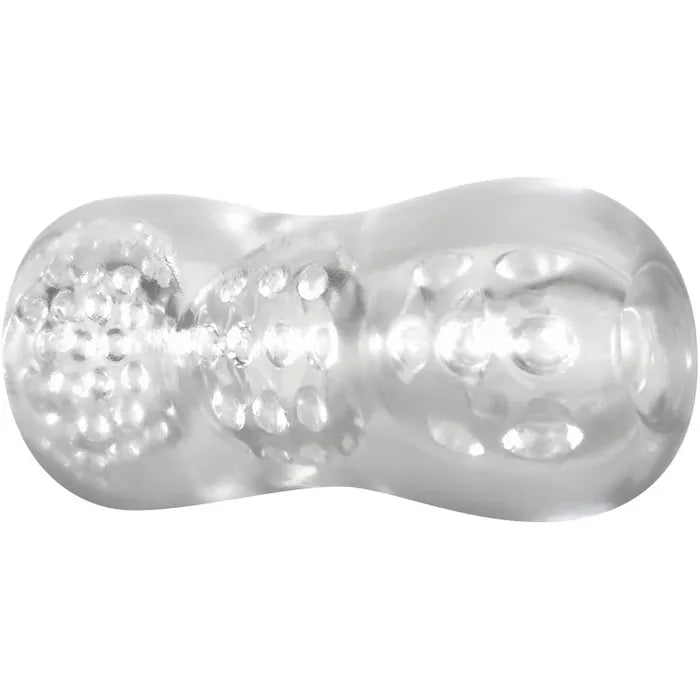 Adam & Eve Triple Chamber Ball Drainer Masturbator Sleeve Clear Adam & Eve