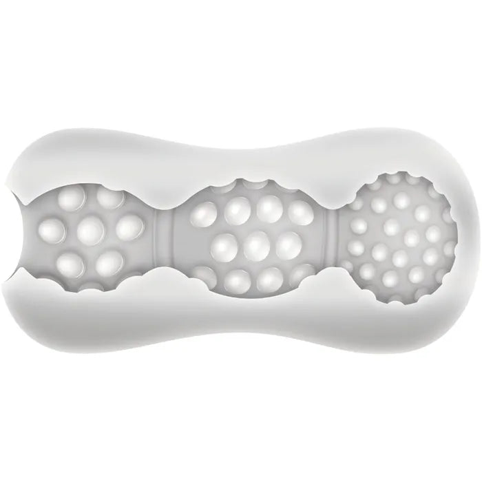 Adam & Eve Triple Chamber Ball Drainer Masturbator Sleeve Clear Adam & Eve
