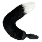 WhipSmart Furry Tales Silicone Foxtail Rechargeable Vibrating Butt Plug With Black Fox Tail & Remote Control WhipSmart