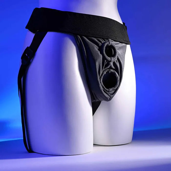 Gender X DOUBLE RIDER - Black Adjustable Strap-On Harness (No Probe Included) Gender X