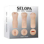 Selopa PARTY PACK Strokers Set of 3 Light Flesh Selopa