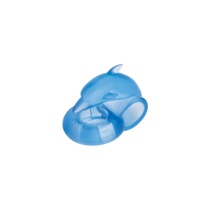 Bodywand Rechargeable Dancing Dolphin USB Rechargeable Vibrating Cock Ring Blue Bodywand