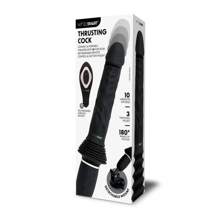 WhipSmart Thrusting Cock USB Rechargeable Thrusting Vibrator With Suction Mount WhipSmart