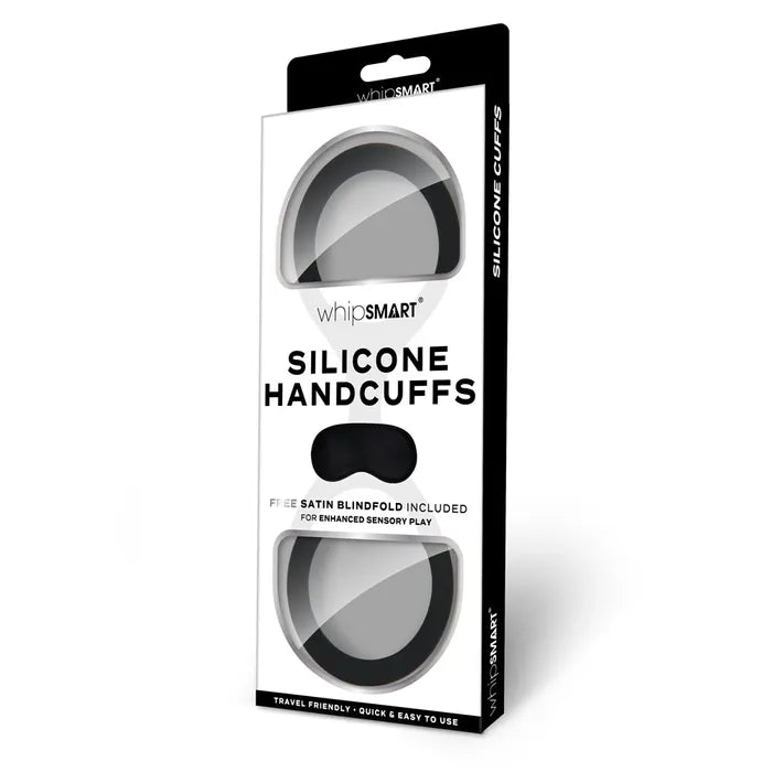 WhipSmart Silicone Handcuffs Restraint With Bonus Blindfold