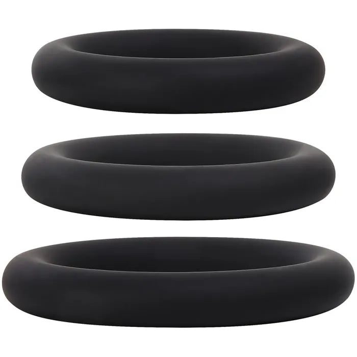 Adam & Eve Silicone Penis Ring Set Set Of 3 Sizes