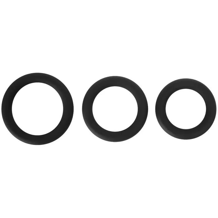 Adam & Eve Silicone Penis Ring Set Set Of 3 Sizes