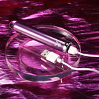 Playboy Pleasure AMETHYST USB Rechargeable Glass Tipped Mini Vibrator Purple Playboy Pleasure